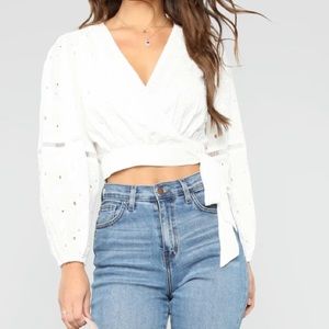 Fashion Nova Tie Front Blouse NWT XL